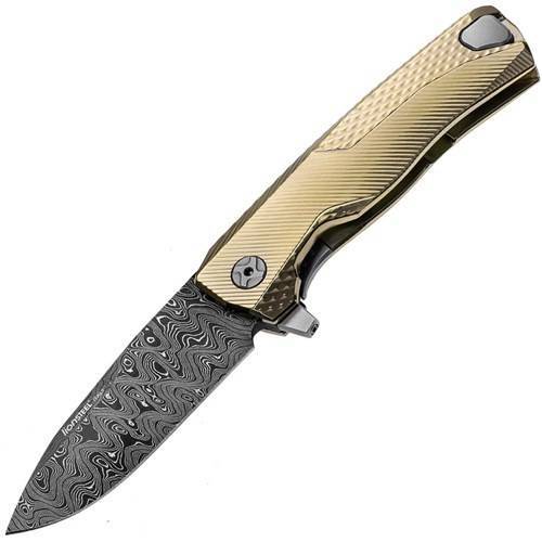 Складной нож Lion Steel ROK DD GL Damascus Gold