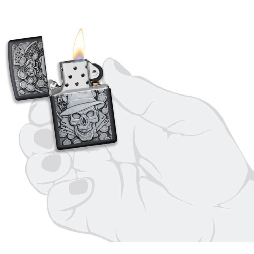 499 ZIPPO Зажигалка ZIPPO Gambling Skull с покрытием Black Matte фото 5 499 ZIPPO Зажигалка ZIPPO Gambling Skull с покрытием Black Matte фото 5