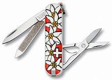 Мультифункциональный инструмент Victorinox Нож перочинныйEdelweiss 0.6203.840 58мм 7 функций дизайн рукояти Эдельвейс