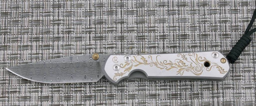 Складной нож Chris Reeve Large Sebenza 21 Unique Graphics Gold Leaf